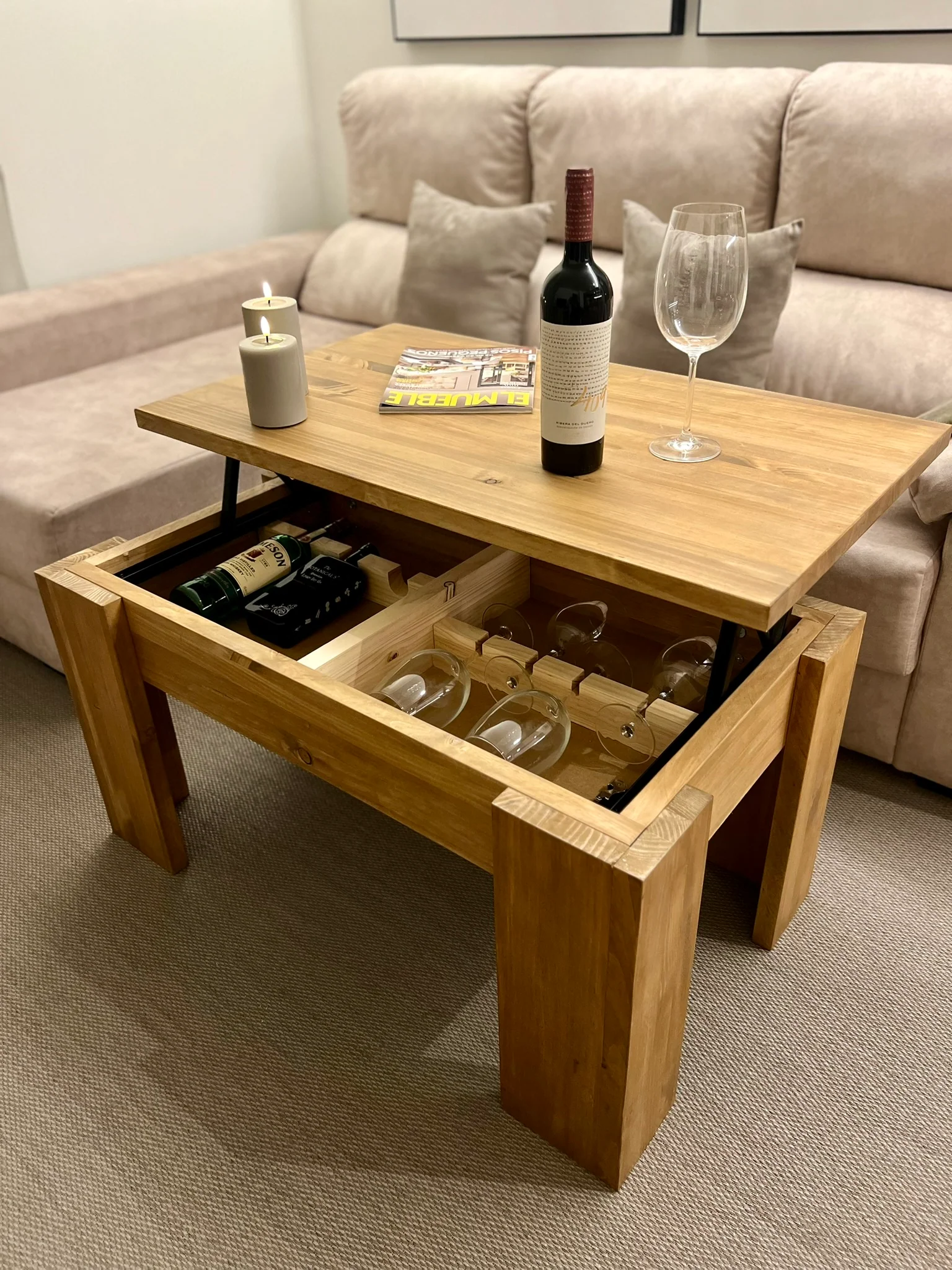 Mesa Elevable (opción vinoteca) - Imagen 5